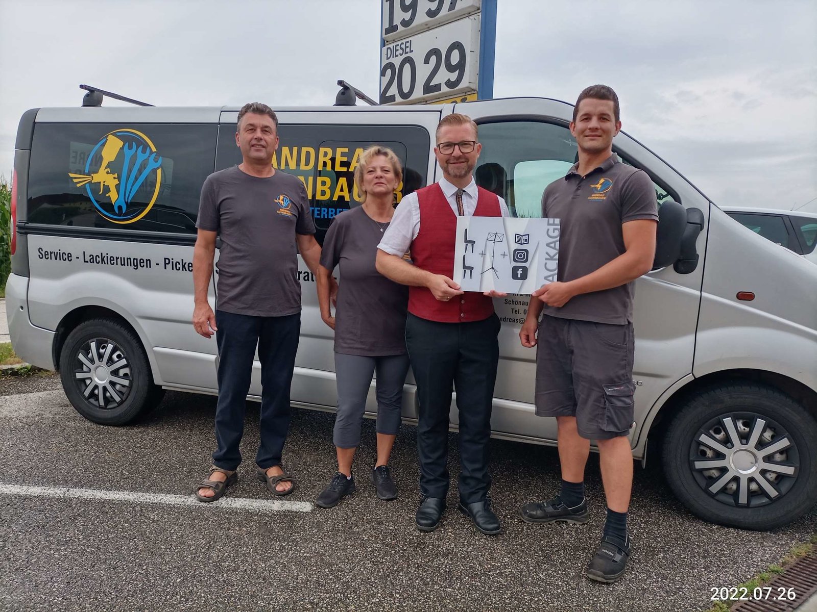 Team des Andreas Gusenbauer e.U. KFZ-Meisterbetriebs in Naarn im Machlande